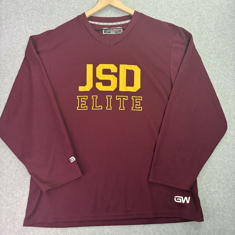 Game Wear JSD Elite Maroon Long Sleeve Performance Shirt Men’s Medium